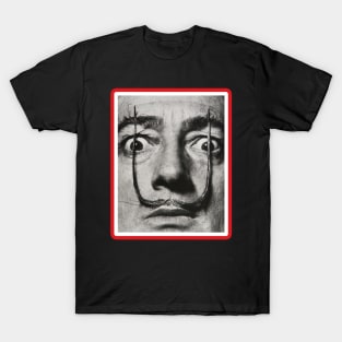 Funny Handlebar Mustache Famous Painter Salvador Dali T-Shirt